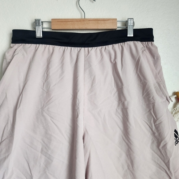 Adidas AeroReady Axis Knit 3.0 Lined Zipper Pocket Pull On Shorts Breathable L - Picture 3 of 12